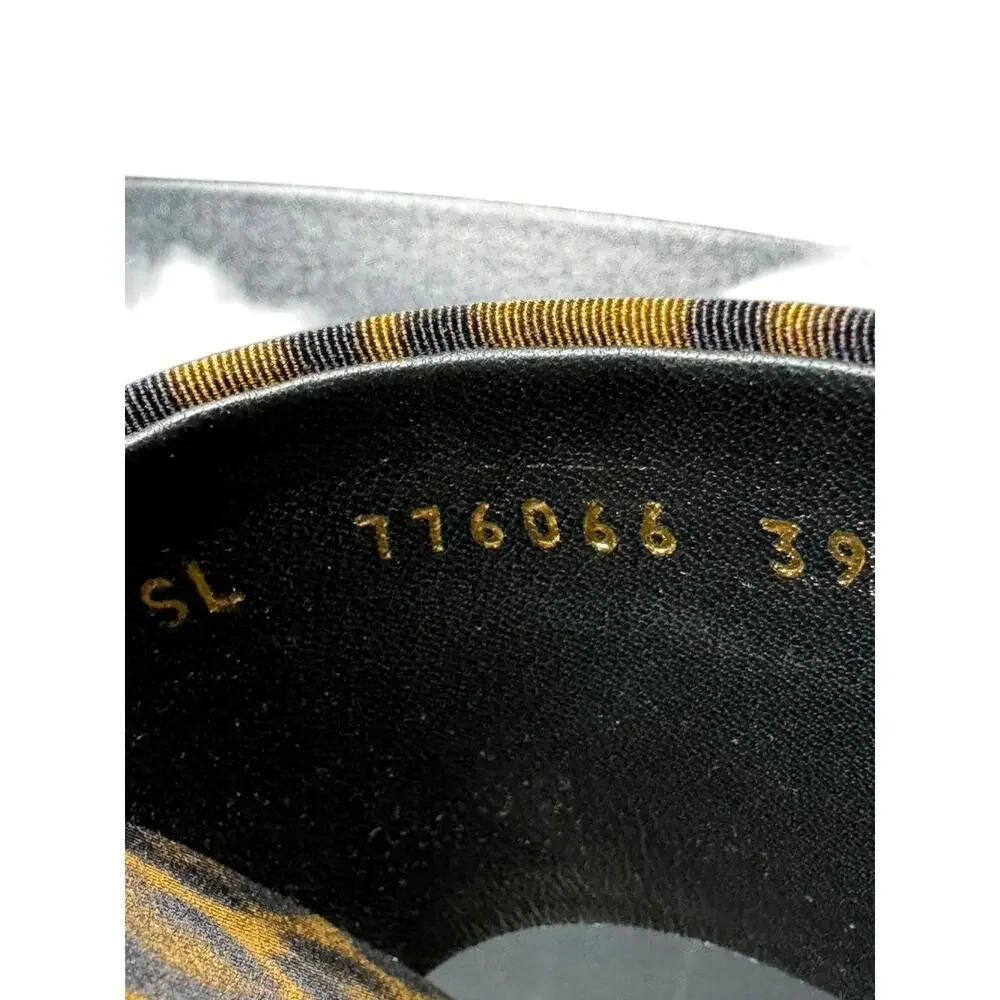 Saint Laurent NIB Carlyle Flat Slide in Leopard Size 39 - Picture 10 of 13